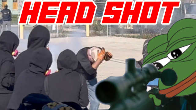 ANTIFA Takes Pepperball to Head Attacking Fed Building